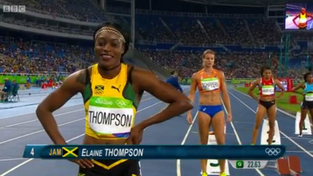 elaine thompson in 200m semi final